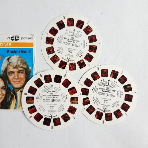 VINTAGE Dukes of Hazard View Master Reels 21 3D Pictures TV Show 1982 - Picture 2 of 6